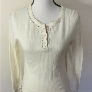 DNa Brand Long Sleeve off-White Shirt Size M Jr.